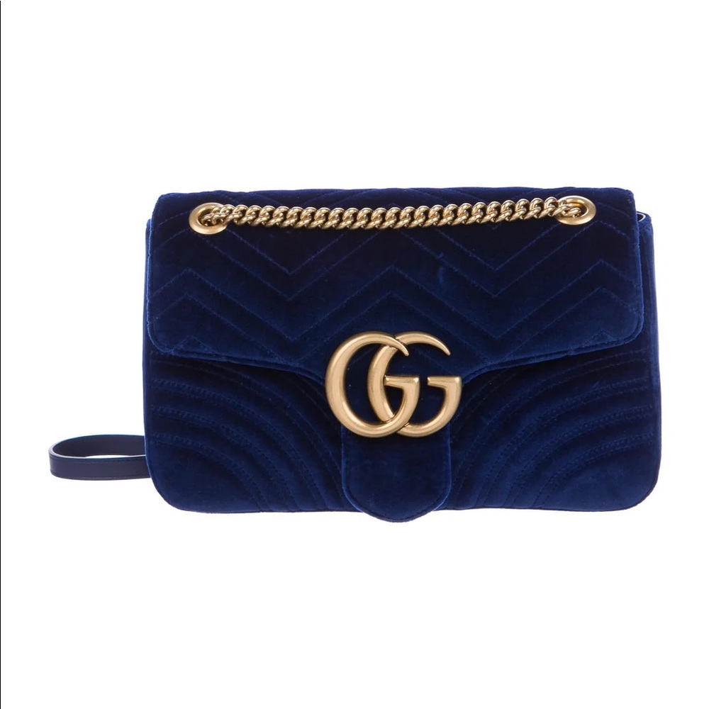 COPY - Medium GG Marmont Matelassé Velvet Bag